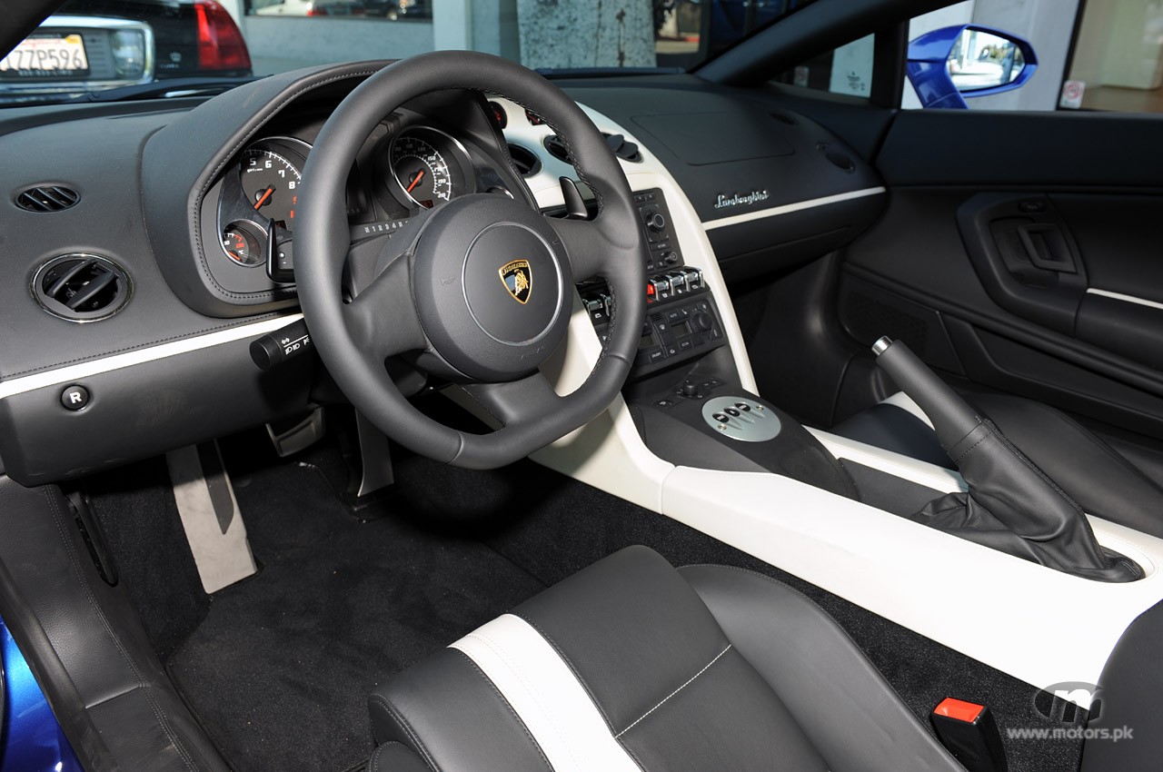 Lamborgini interior view black color